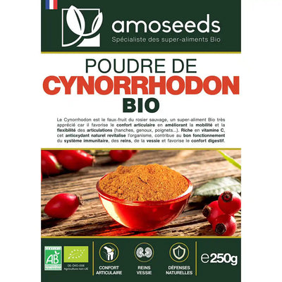 Cynorrhodon Poudre Bio - amoseeds specialiste des super aliments bio