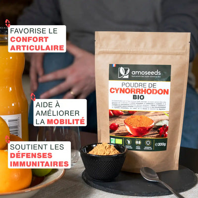 Cynorrhodon Poudre Bio - amoseeds specialiste des super aliments bio