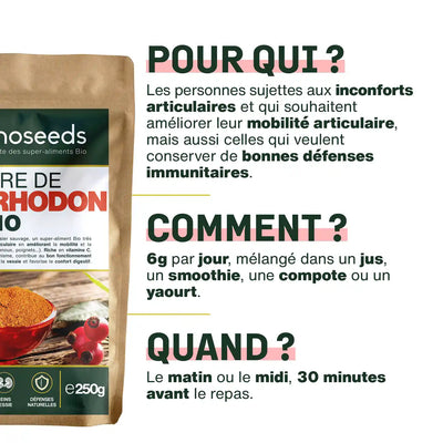 Cynorrhodon Poudre Bio - amoseeds specialiste des super aliments bio