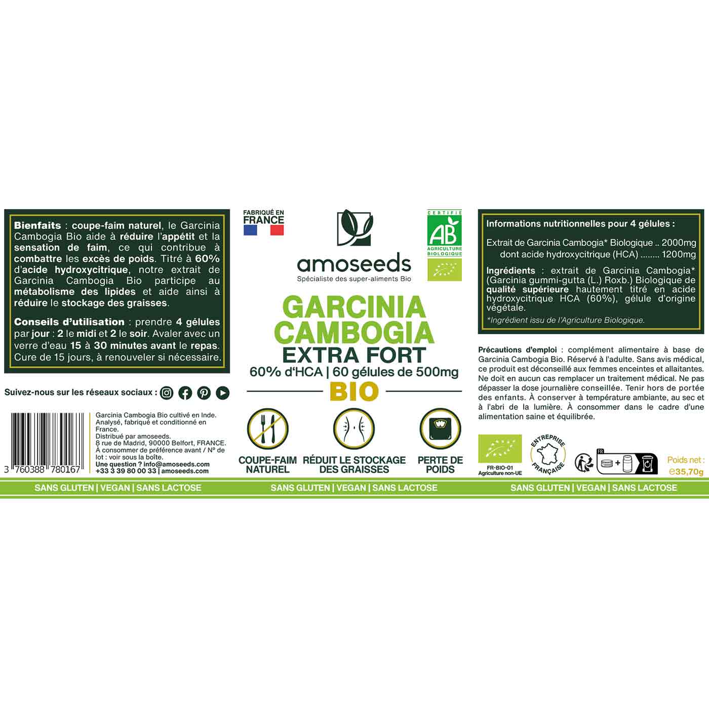 Garcinia Cambogia bio gelules amoseeds specialiste des super aliments bio