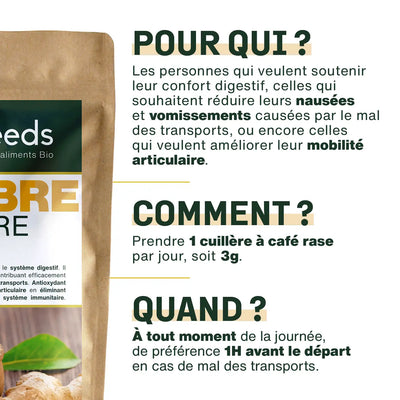 Utilisation Gingembre en poudre Bio - amoseeds specialiste des super aliments bio