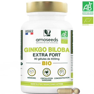 Ginkgo Biloba Bio, Extra Fort | 90 gélules