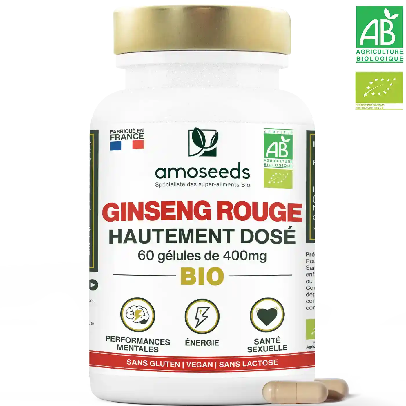 Ginseng Rouge Bio - amoseeds specialiste des super aliments bio