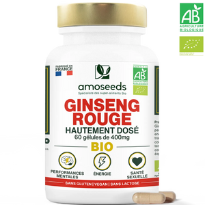 Ginseng Rouge Bio, Hautement Dosé | 60 gélules