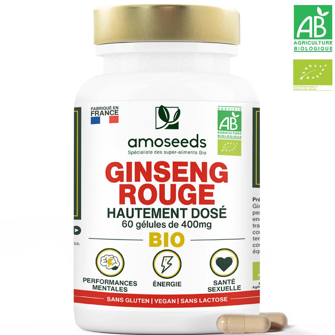 Ginseng Rouge Bio - amoseeds specialiste des super aliments bio
