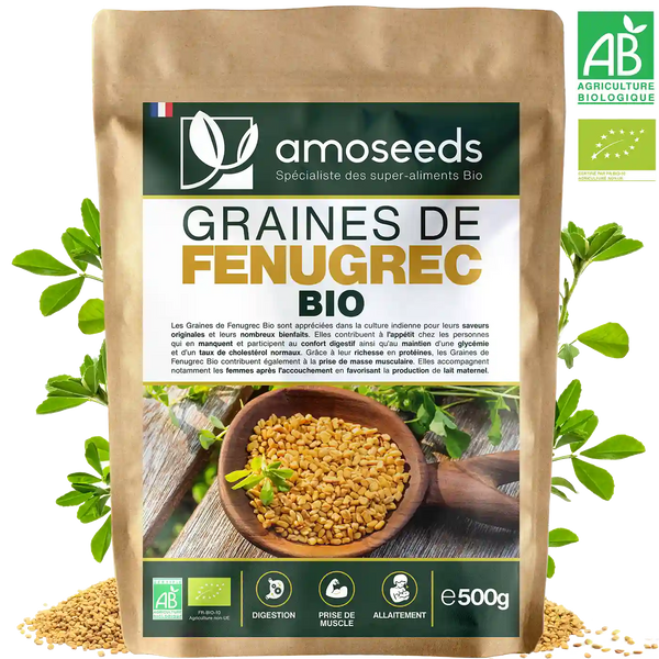 Graines Fenugrec Bio - amoseeds specialiste des super aliments bio