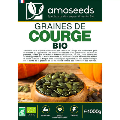 Graines de courge Bio amoseeds specialiste des super aliments Bio