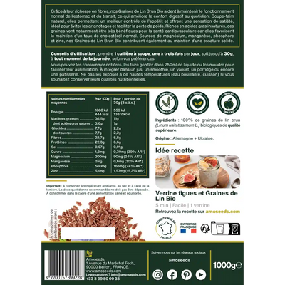 graines de lin brun bio Amoseeds