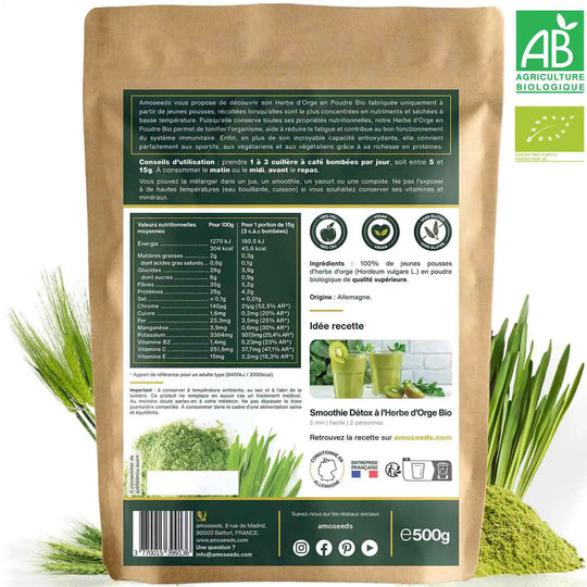 Poudre Superfood Bio - Herbe D'Orge Pure - Everest Nutrition - Neuf (Expire Dans 2 Ans)