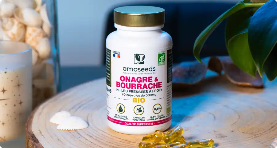 Les bienfaits des capsules d'Huile d'Onagre et Bourrache Bio