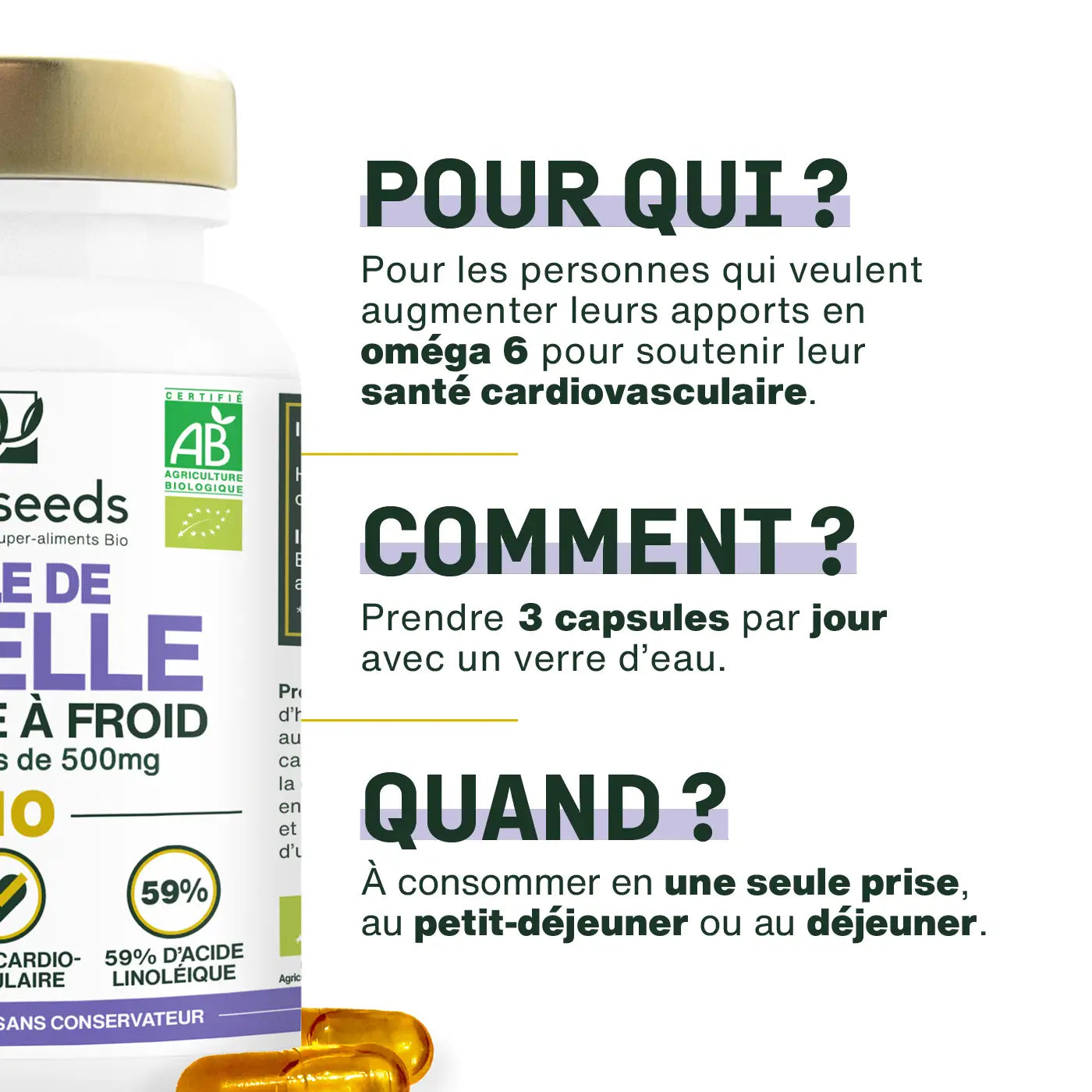 Huile Nigelle Bio - amoseeds specialiste des super aliments bio