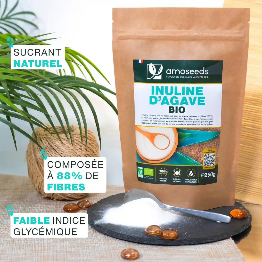 Inuline d'Agave Bio 250g Qualit Suprieure | Amoseeds