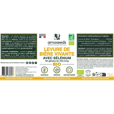 Levure de Bière Vivante Bio | 90 gélules