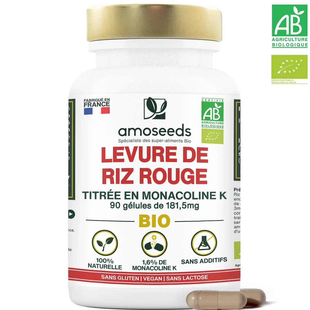 Levure de Riz Rouge Bio | 90 gélules