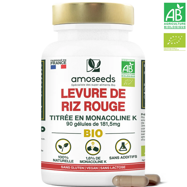 Levure de Riz Rouge Bio | 90 gélules