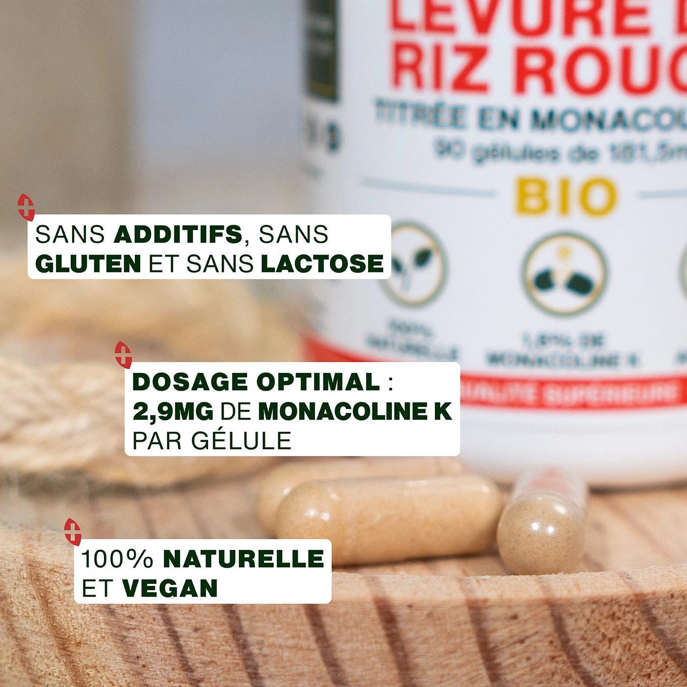 Levure de Riz Rouge Bio | 90 gélules