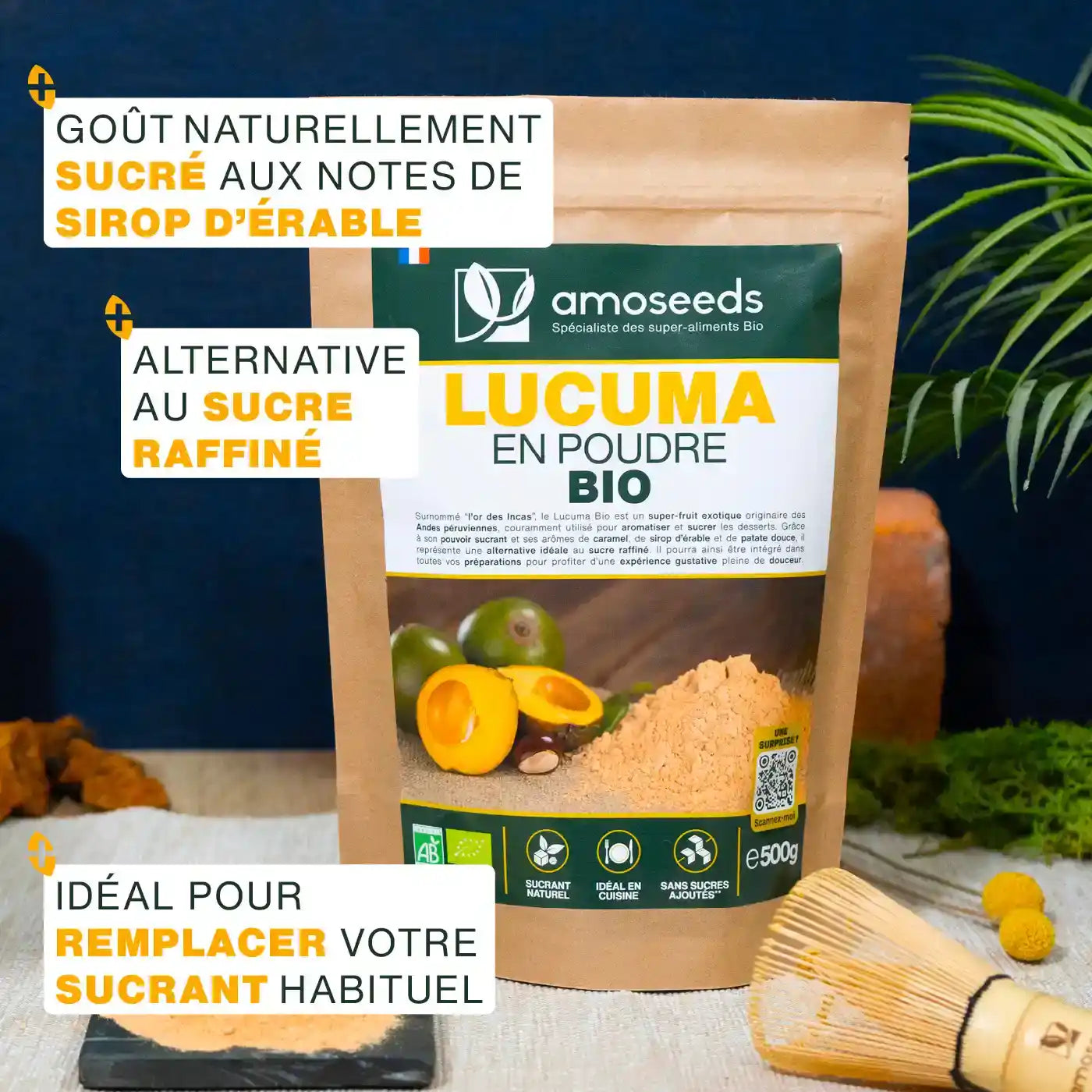 Bienfaits Lucuma Bio - amoseeds specialiste des super aliments bio