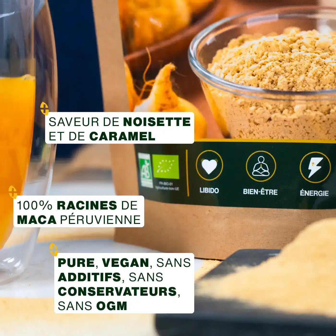 Maca Jaune Bio - amoseeds specialiste des super aliments bio