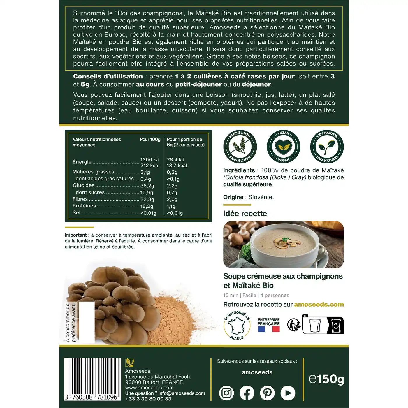  Maitake poudre bio 150G amoseeds specialiste super aliments bio.webp