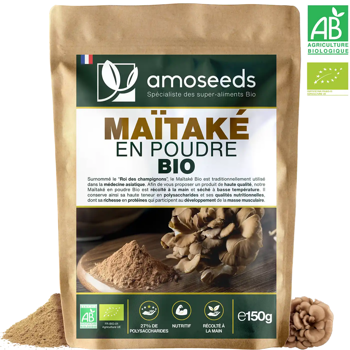  Maitake poudre bio 150G amoseeds specialiste super aliments bio.webp