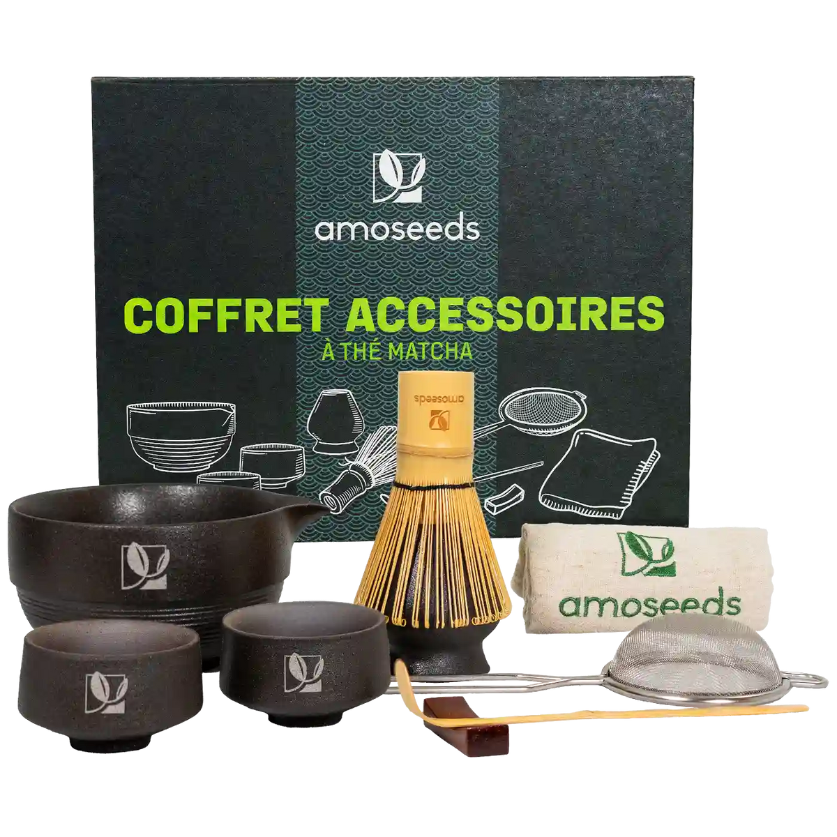 Matcha Kit Accessoires - amoseeds specialiste des super aliments bio