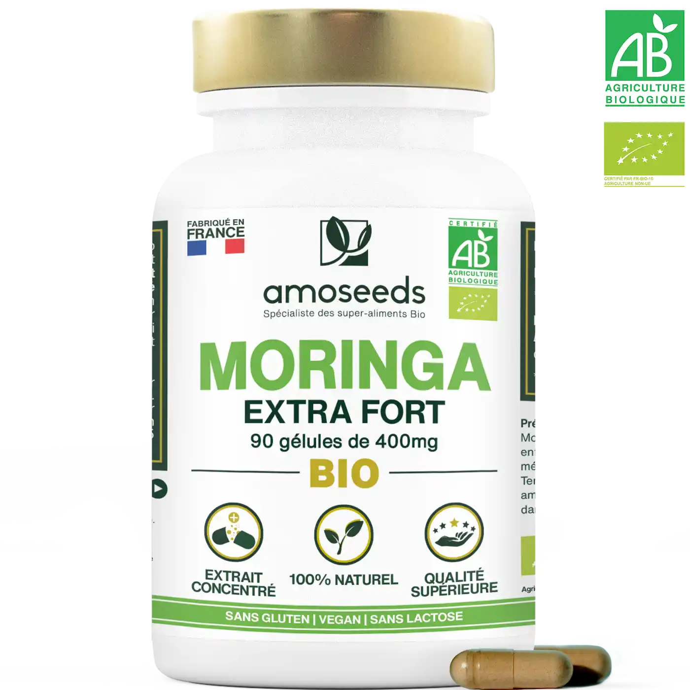 Moringa Bio gelules amoseeds specialiste des superaliments bio