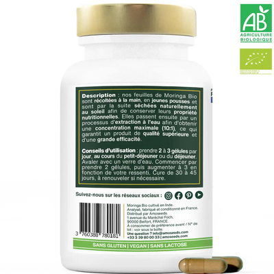 Moringa Bio gelules amoseeds specialiste des superaliments bio