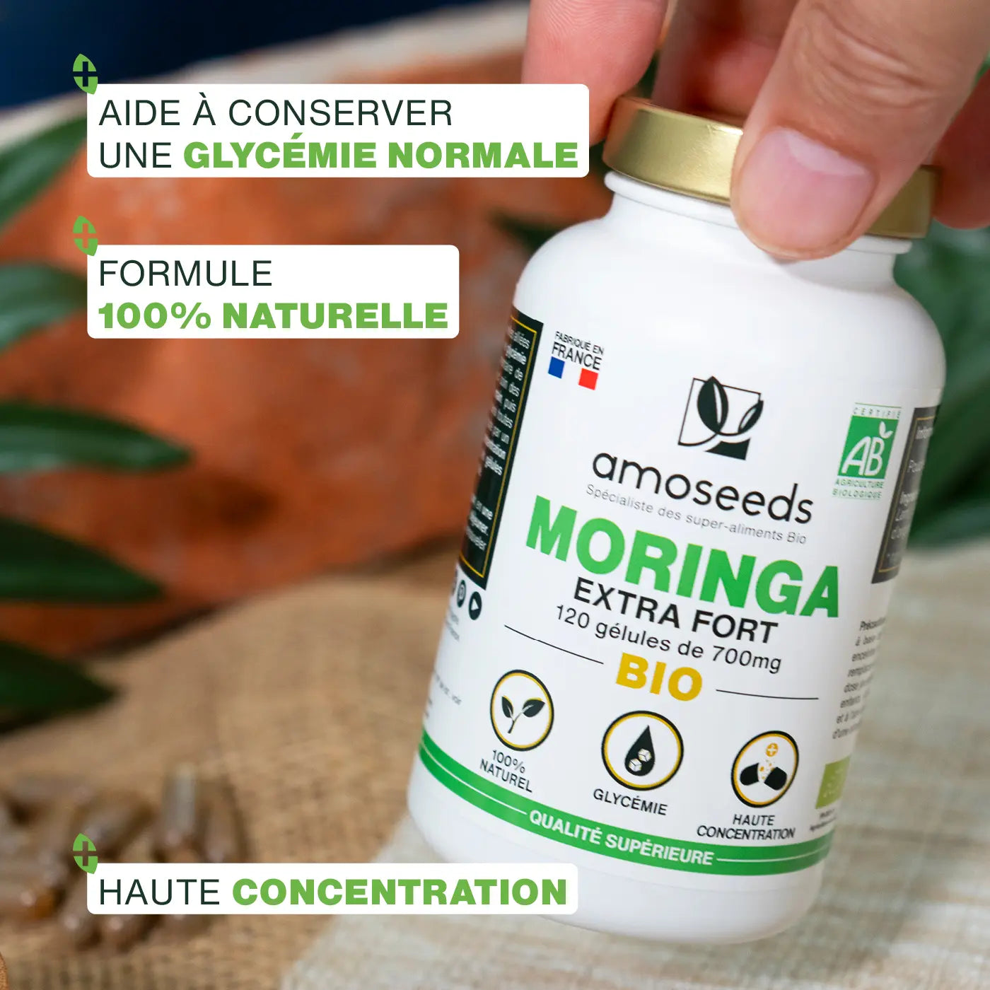 Bienfaits Moringa gélules Bio - amoseeds specialiste des super aliments bio