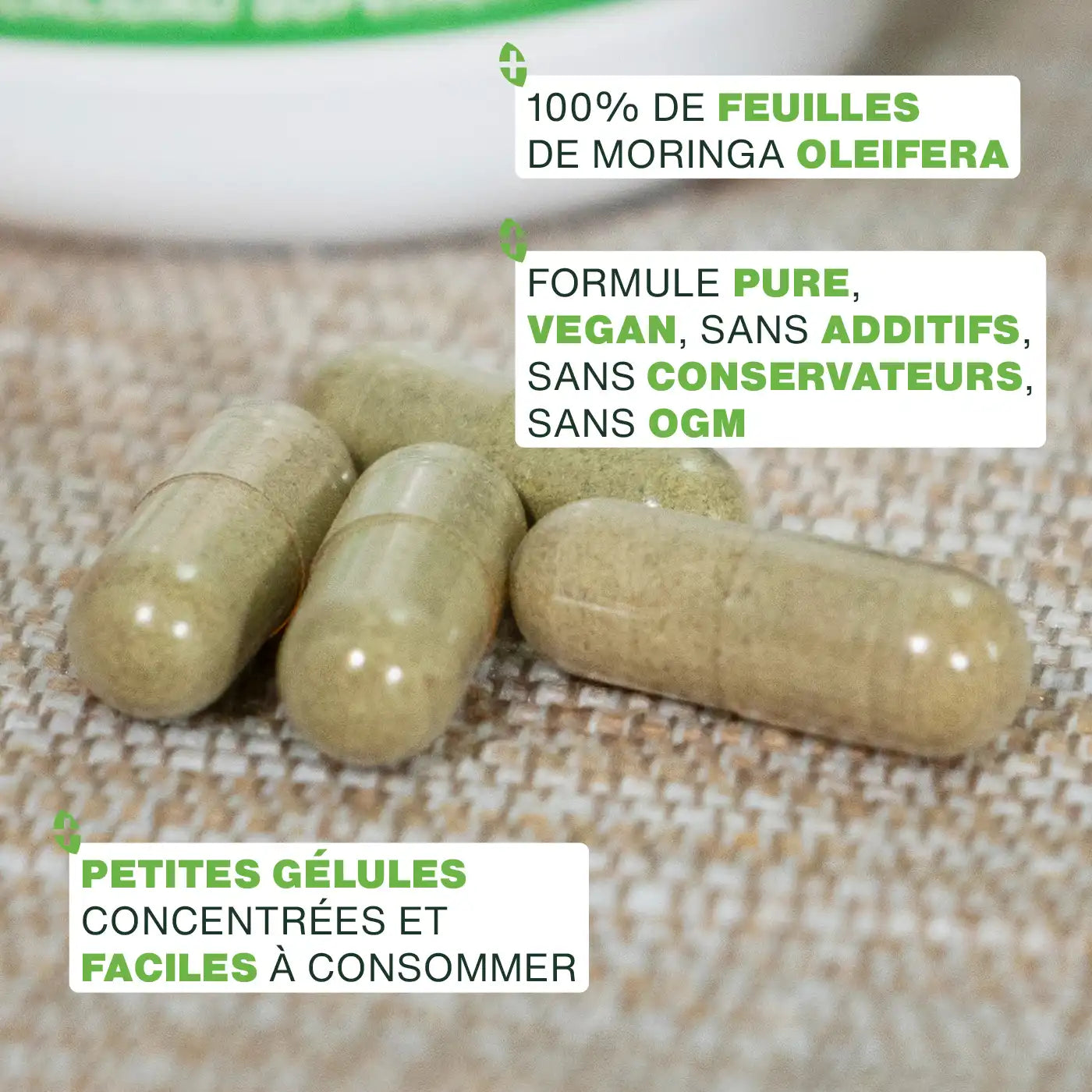 Qualite Moringa gélules Bio - amoseeds specialiste des super aliments bio