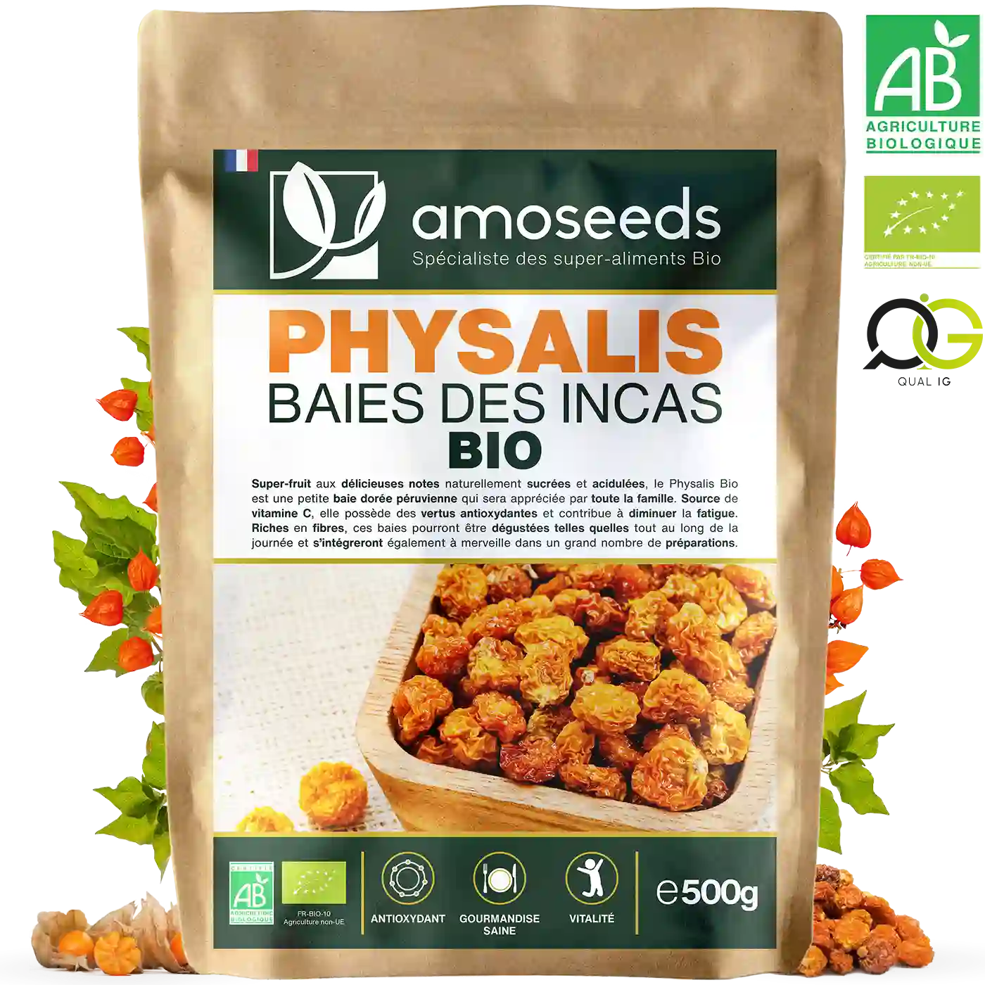 Physalis Bio 500g - amoseeds specialiste des super aliments bio_recto
