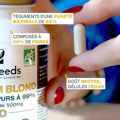 Conseils Psyllium gélules Bio - amoseeds specialiste des super aliments bio