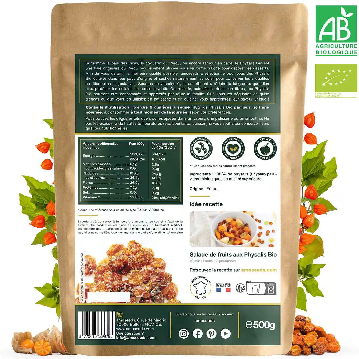 Pysalis Bio - amoseeds specialiste des super aliments bio