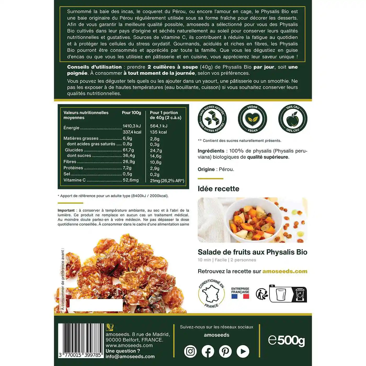 Pysalis Bio - amoseeds specialiste des super aliments bio