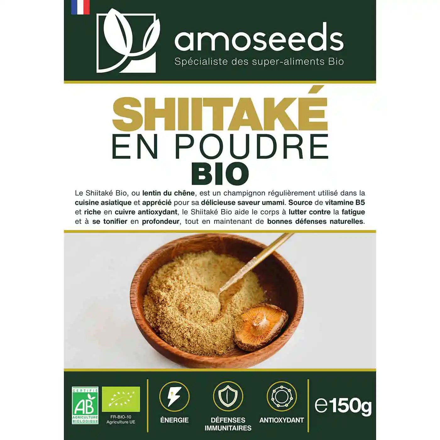 Shiitake Bio - amoseeds specialiste des super aliments bio