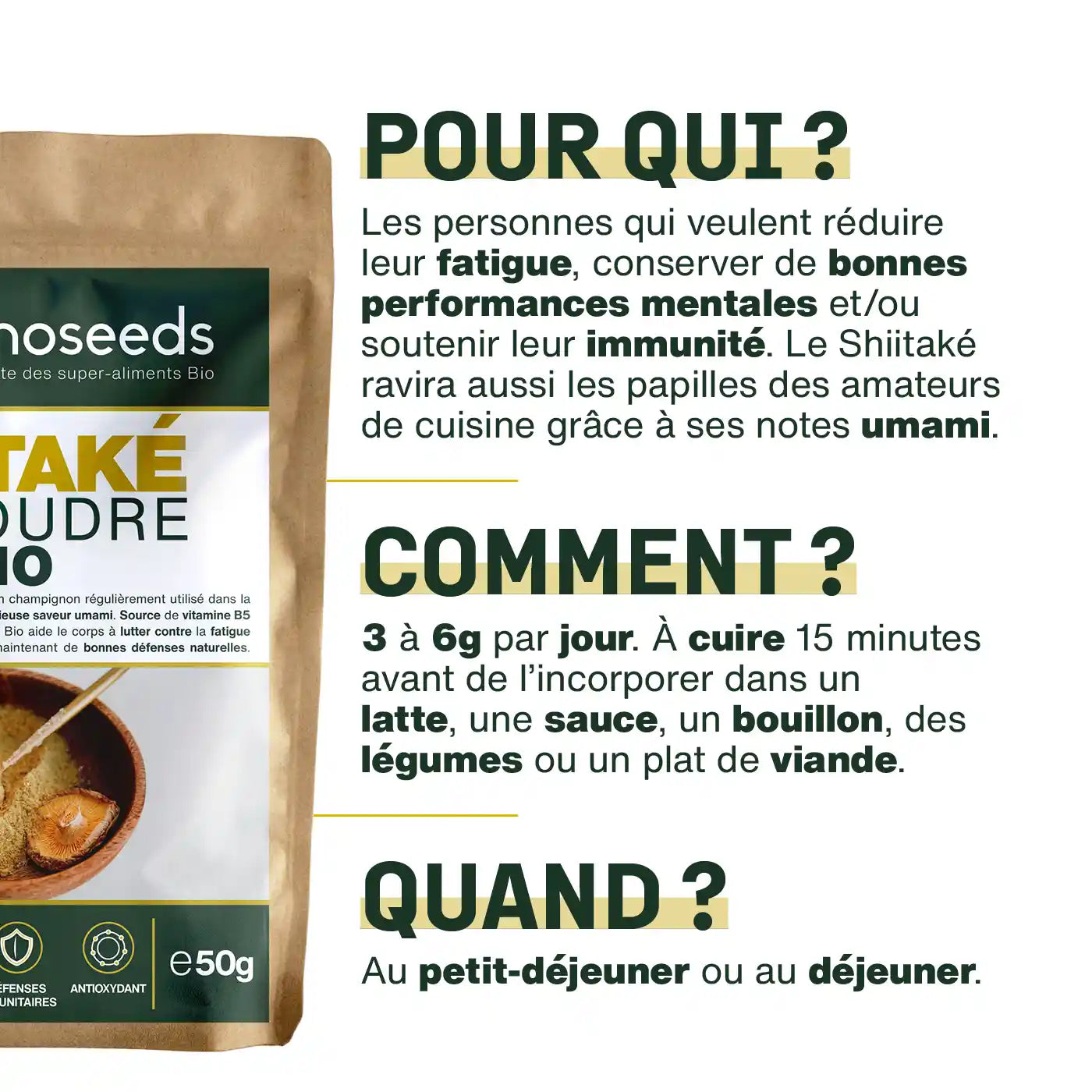 Shiitake Bio - amoseeds specialiste des super aliments bio