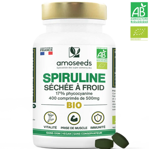 Spiruline Bio, 17% phycocyanine | 400 comprimés