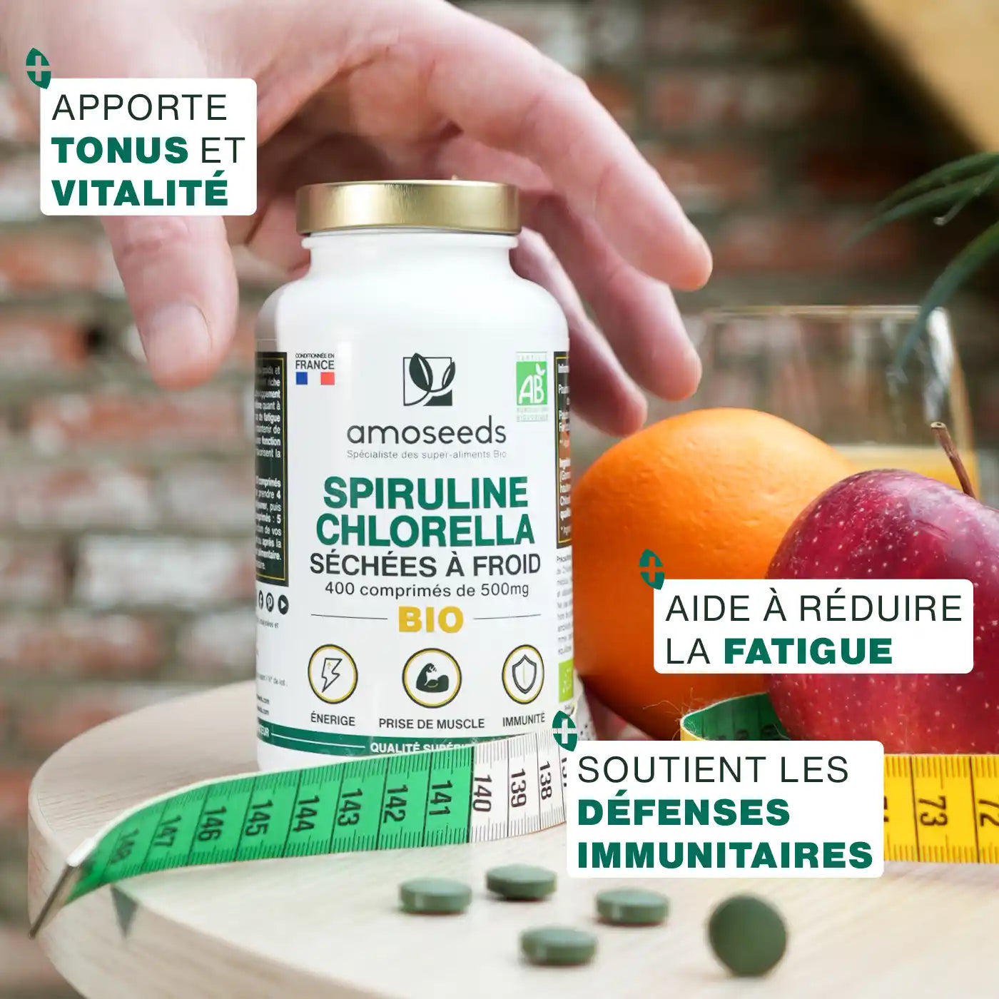 Bienfaits Spiruline Chlorella Bio - amoseeds specialiste des super aliments bio