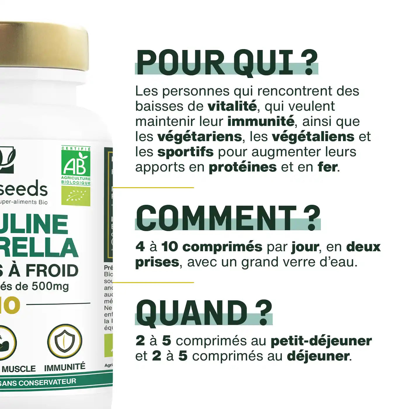 Conseils Spiruline Chlorella Bio - amoseeds specialiste des super aliments bio