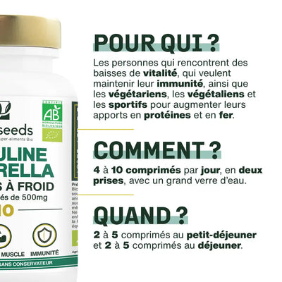 Conseils Spiruline Chlorella Bio - amoseeds specialiste des super aliments bio