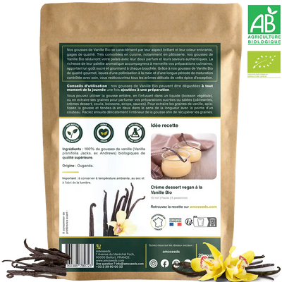 Vanille Bio 20 gousses amoseeds specialiste super aliments bio