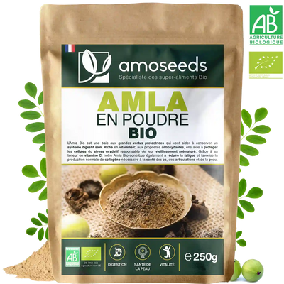 Amla en poudre bio amoseeds specialiste des super aliments Bio