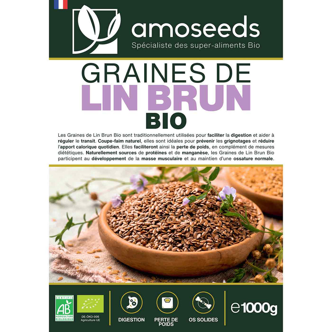 Graines de Lin Brun Biologiques Moulin Abénakis (5.49$ CAD$) – La Boite à  Grains