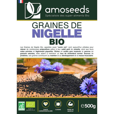 Graines de Nigelle Bio amoseeds specialiste des super aliments Bioa