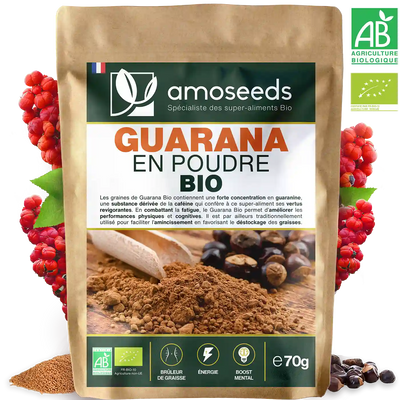 Guarana en Poudre Bio amoseeds specialiste des super aliments Bio