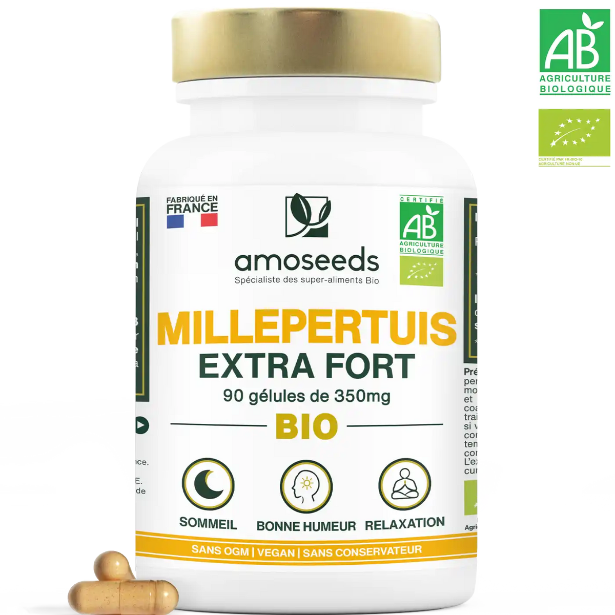Millepertuis bio gelules amoseeds specialiste des super aliments Bio