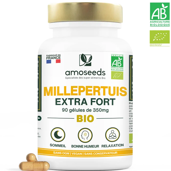 Millepertuis bio gelules amoseeds specialiste des super aliments Bio