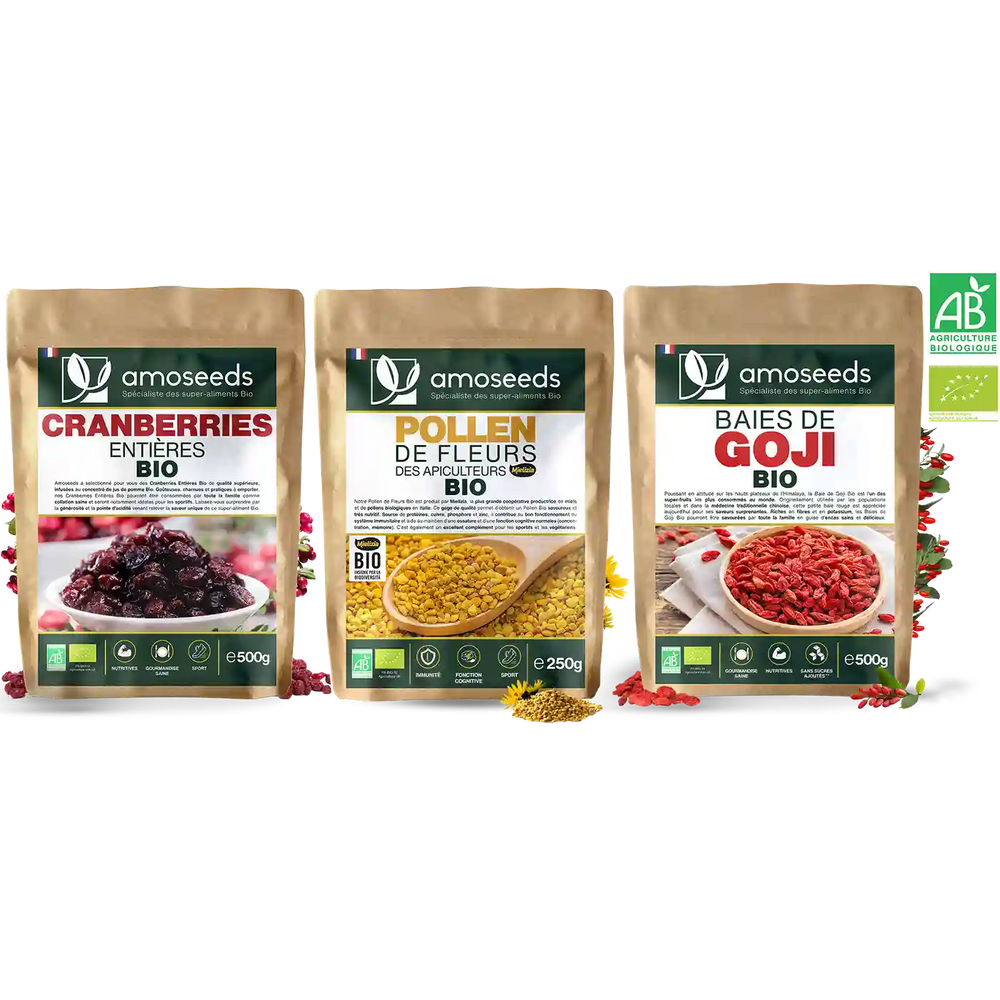 Pack Gourmand amoseeds specialiste des super aliments bio
