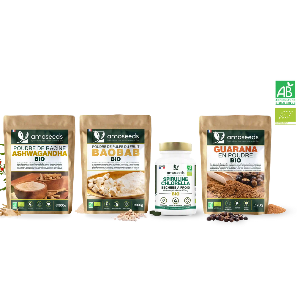 Pack endurance amoseeds specialiste des super aliments bio