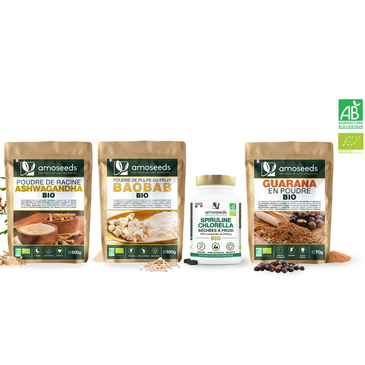 Pack endurance amoseeds specialiste des super aliments bio