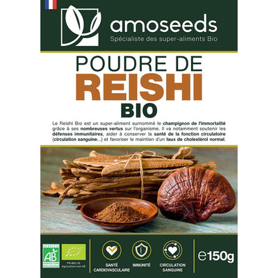 Reishi 150G poudre Bio amoseeds specialiste des super aliments bio; Reishi 150G poudre Bio amoseeds specialiste des super aliments bio;,
